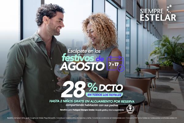 Escápate en los festivos de agosto ESTELAR Santamar Hotel & Centro de Convenciones Colombia - Santa Marta Escápate en los festivos de agosto ESTELAR Santamar Hotel & Centro de Convenciones Colombia - Santa Marta